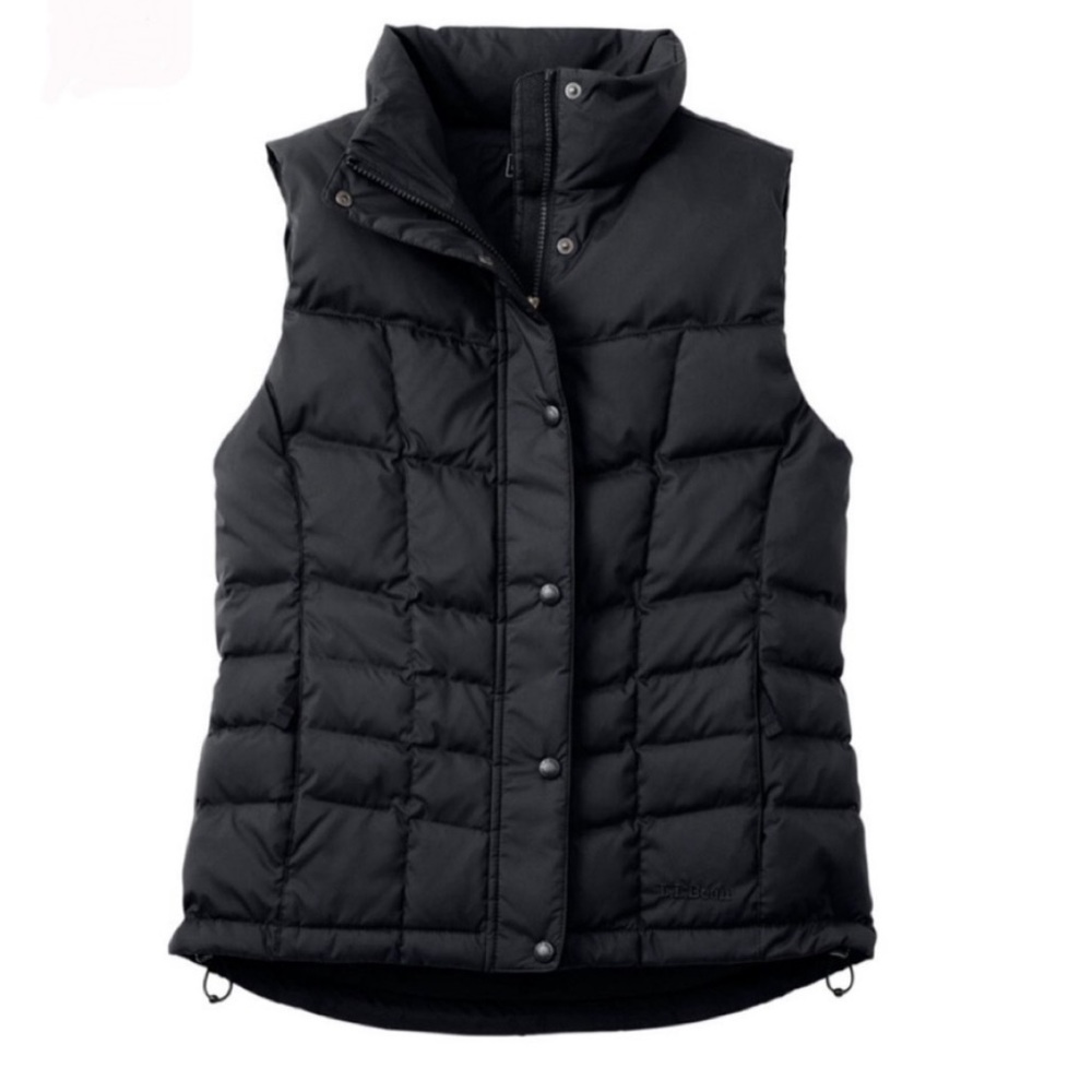 LL Bean Real Down Vest, Women’s Black Medium